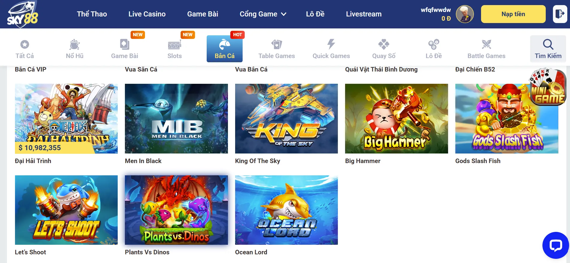 Tìm kiếm game Đại Hải Trình đơn giản tại Sky88